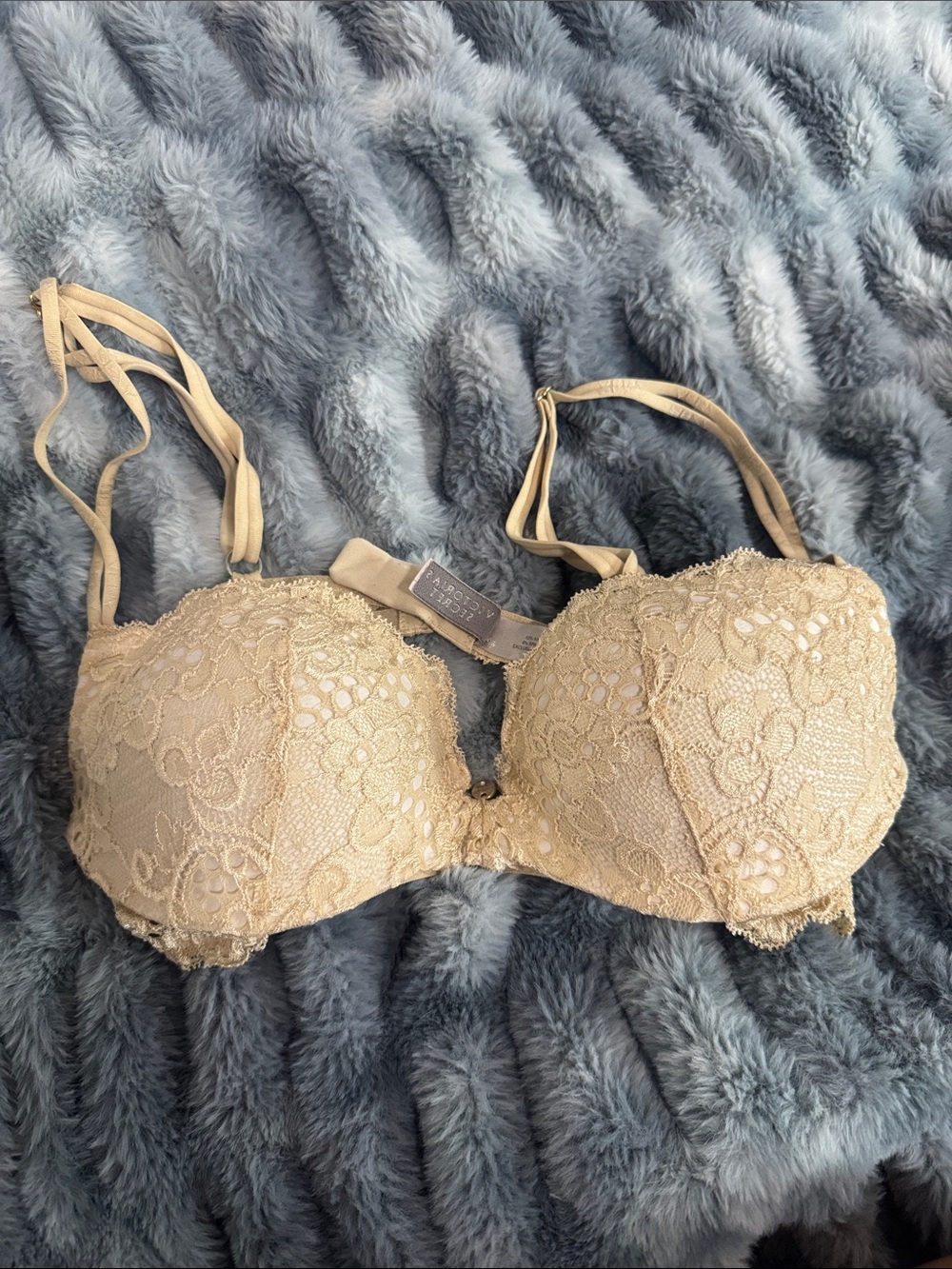 Victoria's Secret Beige Lace Push-Up Bra